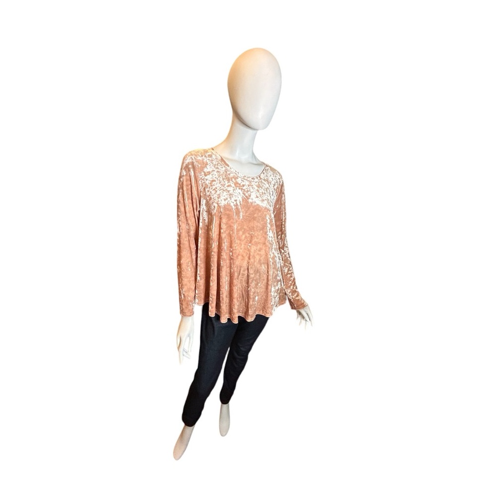 NWT NALLY & MILLIE Velvet High-Low Top Small Pink